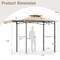 11x5 FT Grill Gazebo with Shelves Side Awning and Double-Tiered Vented Top